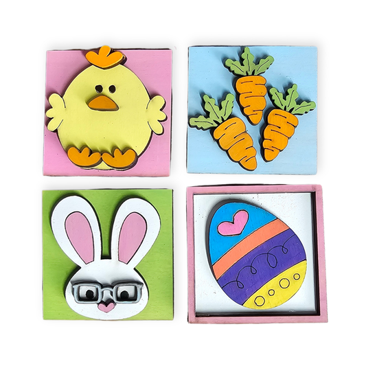 Whimsical Easter Interchangeable Tile Set - Set of 4
