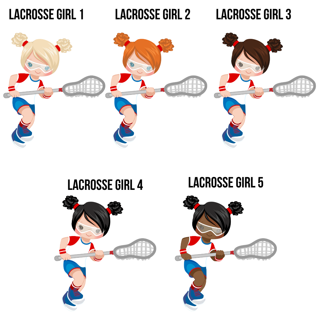 Lacrosse Girl Cut Out Ornament Personalized