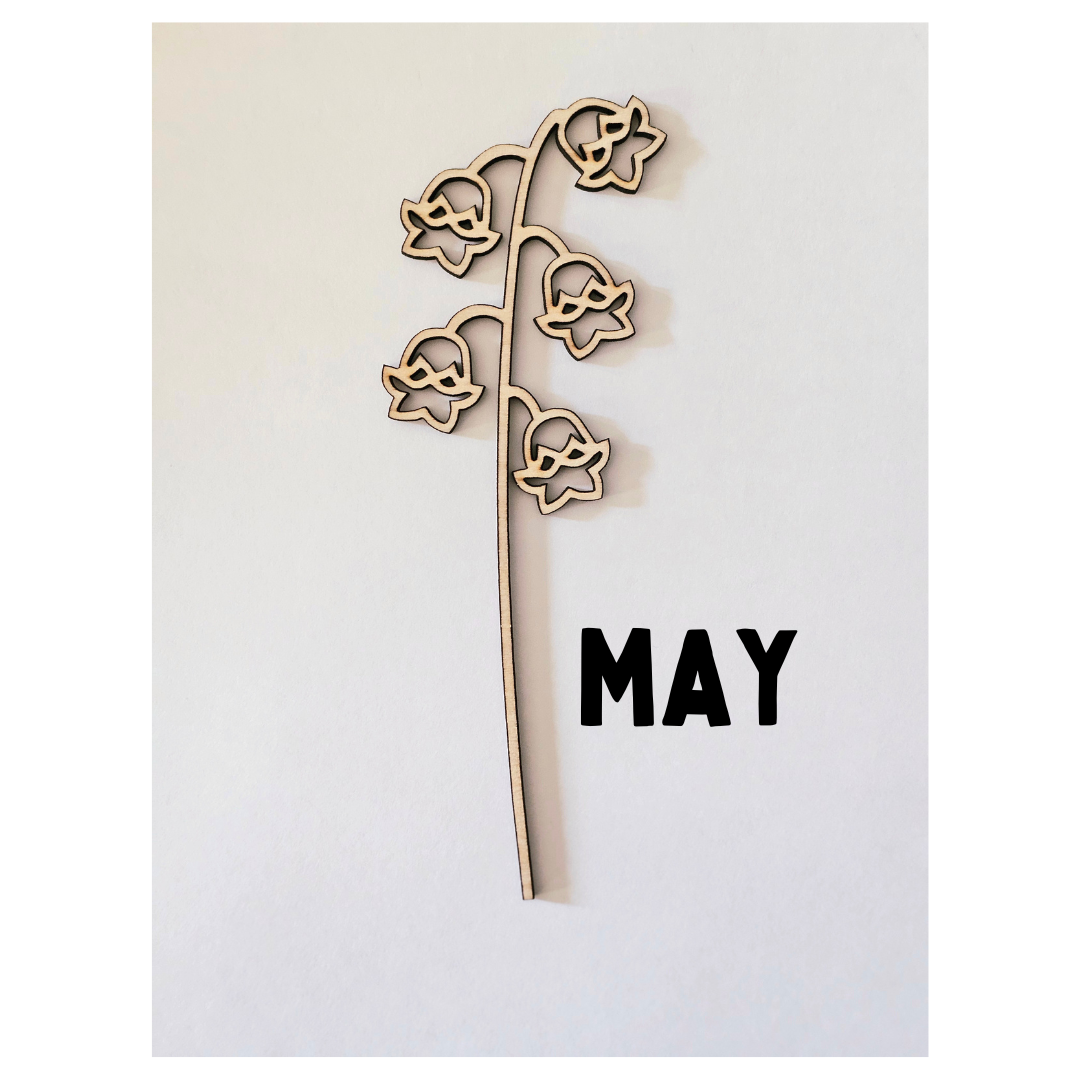 Wood Flowers - Birth Month Flowers (Sold Individually)