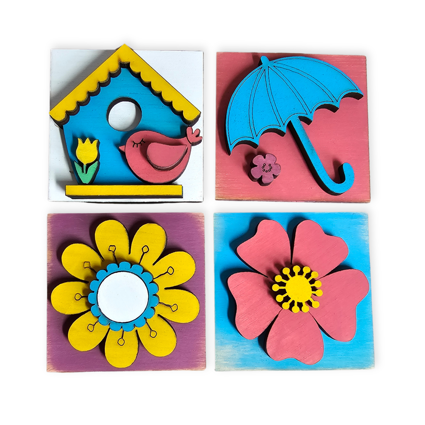 Spring Interchangeable Tile Set - Set of 4