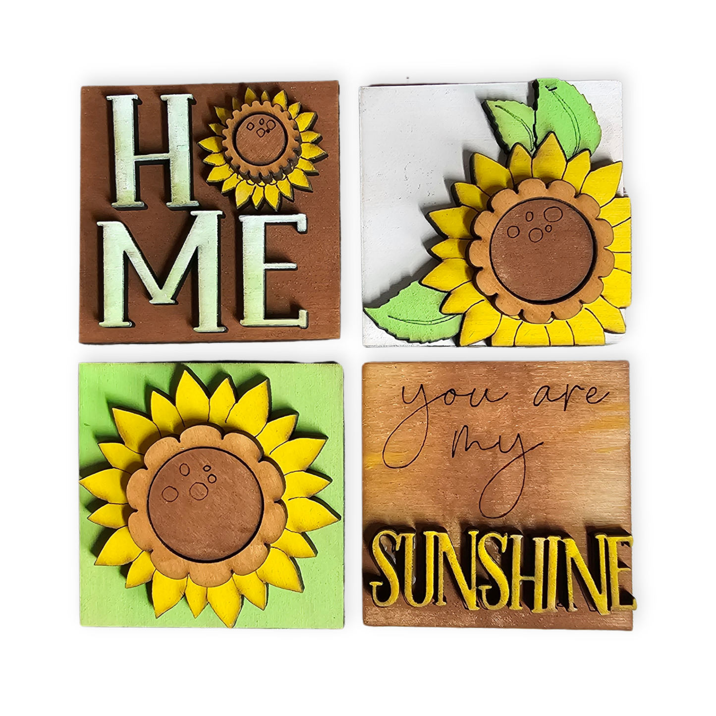 Sunflower Interchangeable Tile Set - Set of 4