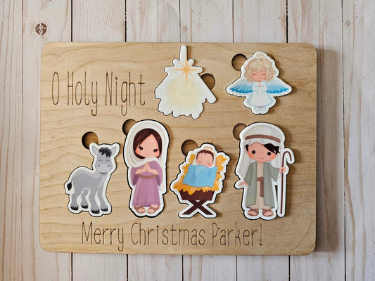Religious Nativity Christmas Wooden Puzzle