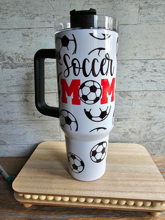 Soccer Mom 40 oz Tumbler with Handle