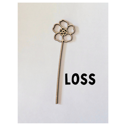 Wood Flowers - Birth Month Flowers (Sold Individually)