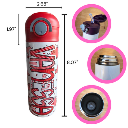 Valentine Dinos Personalized Water Bottle