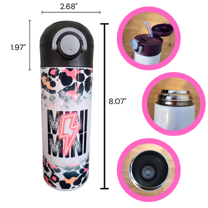 Mini Leopard Print Water Bottle