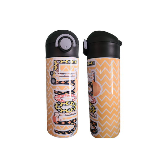 Construction Themed Flip Top Water Bottle - Personalized