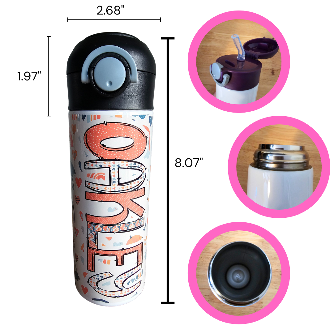 Coral Spring Themed Personalized Water Bottle