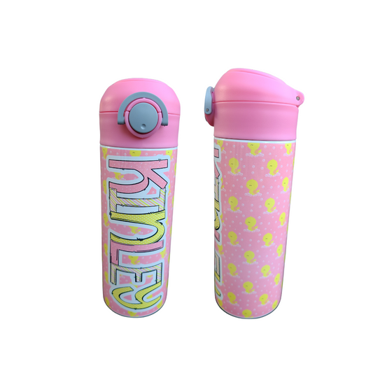 Rubber Duck Themed Flip Top Water Bottle - Personalized