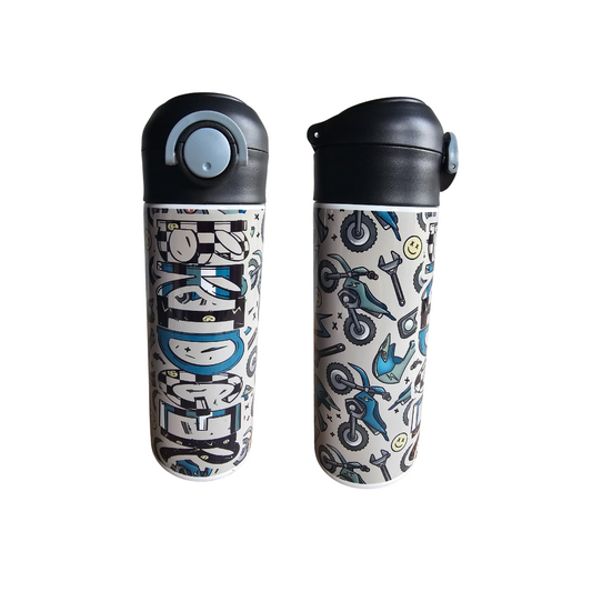 Dirt Bikes & Smiles Personalized Water Bottle