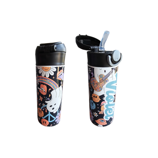 Retro Girly Halloween - 12 oz Water Bottle