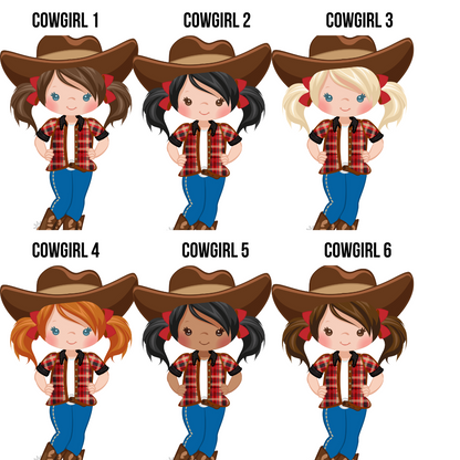 Cowgirl Cut Out Ornament Personalized