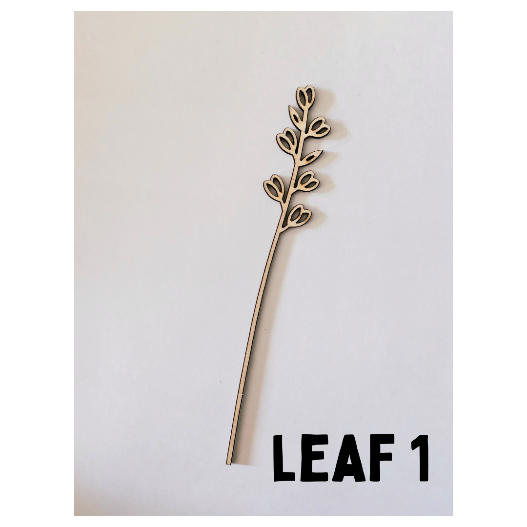 Wood Flowers - Birth Month Flowers (Sold Individually)