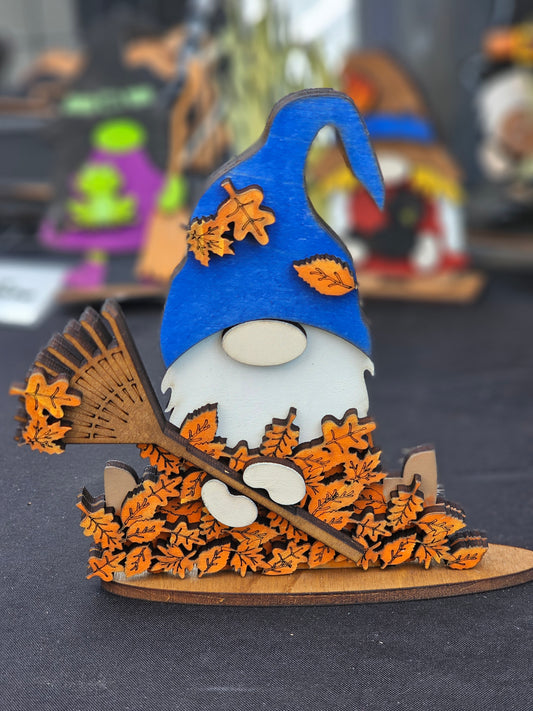 Raking Leaves Fall Gnome