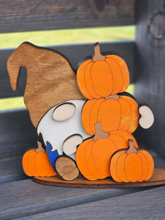 Pumpkin Loving Fall Gnome