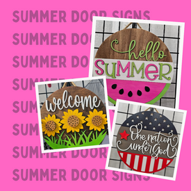 Round Wooden Door Signs – LB Personalized Design