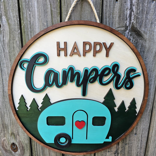 Happy Campers Door Sign
