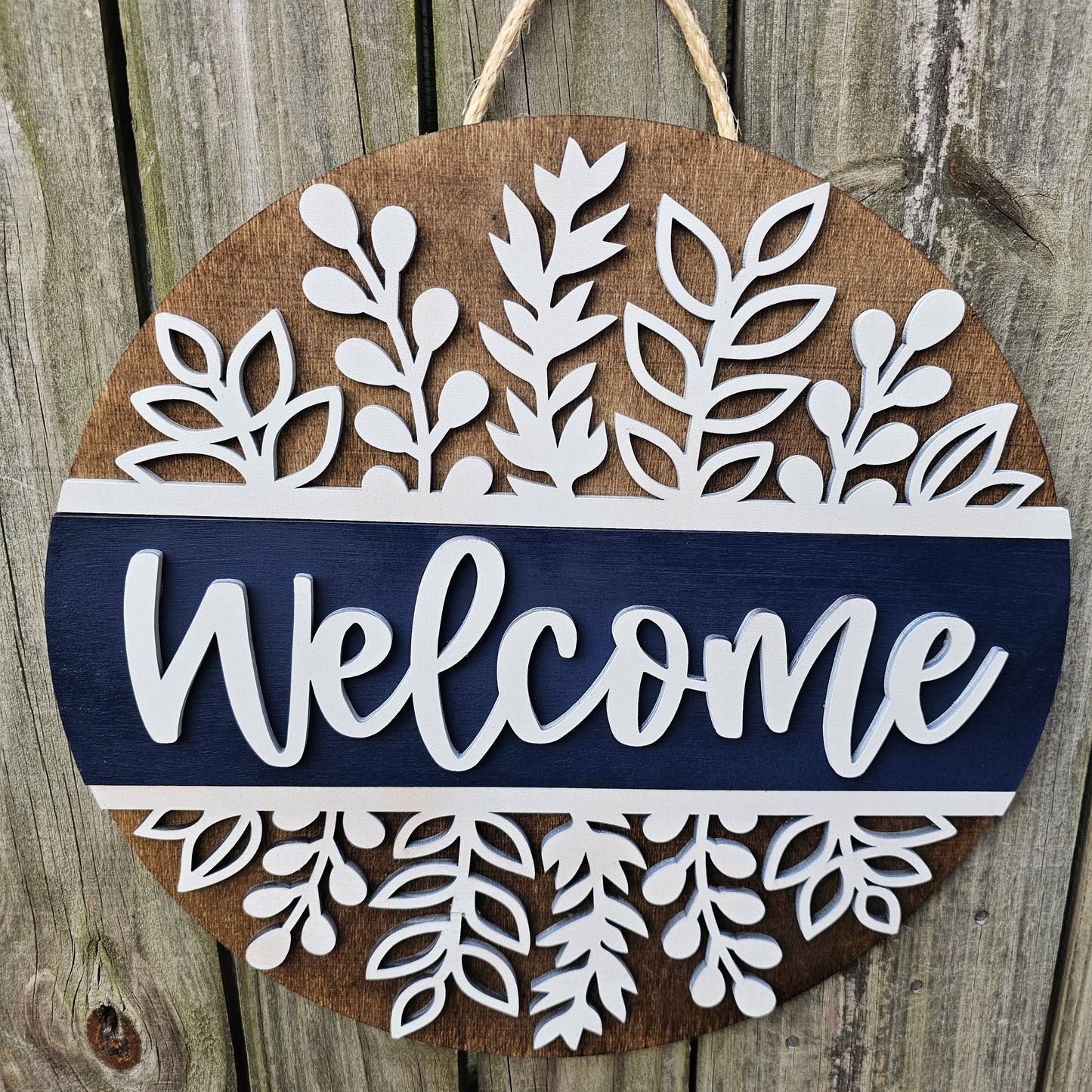 Botanical Welcome Door Sign