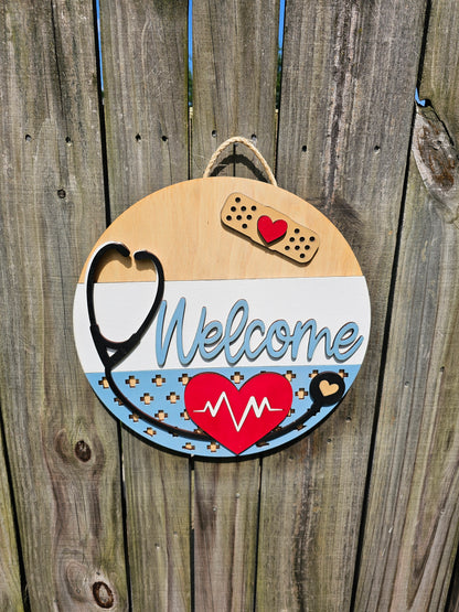 Stethoscope Welcome Sign