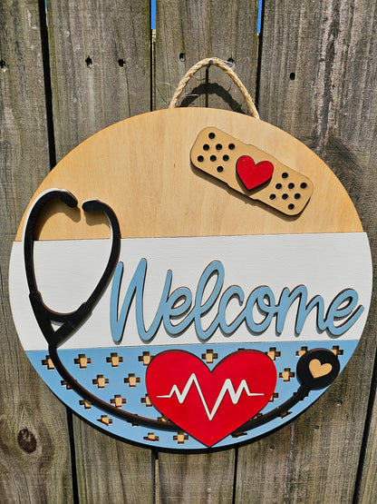Stethoscope Welcome Sign