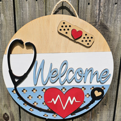 Stethoscope Welcome Sign