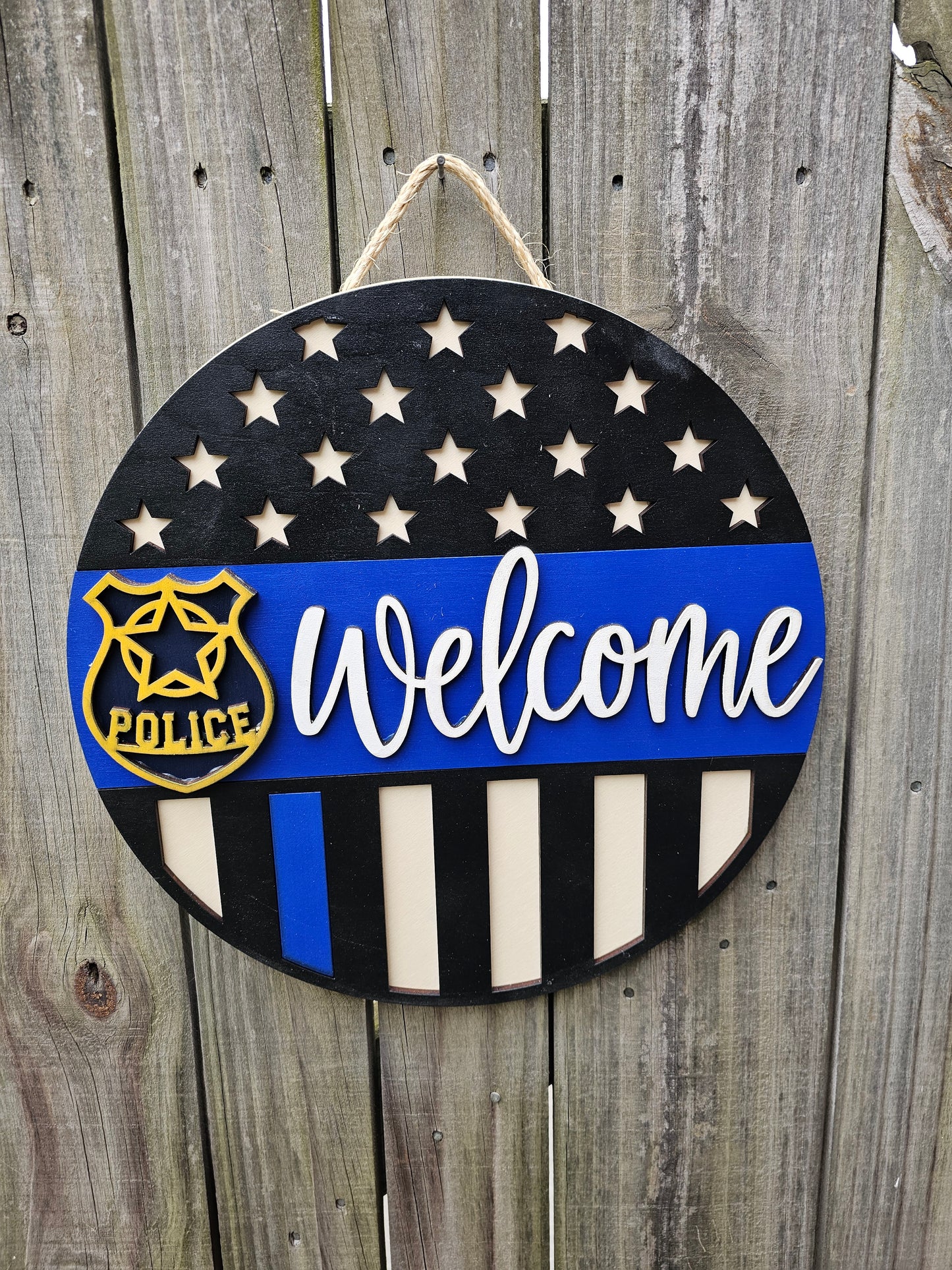 Police Officer Welcome Sign
