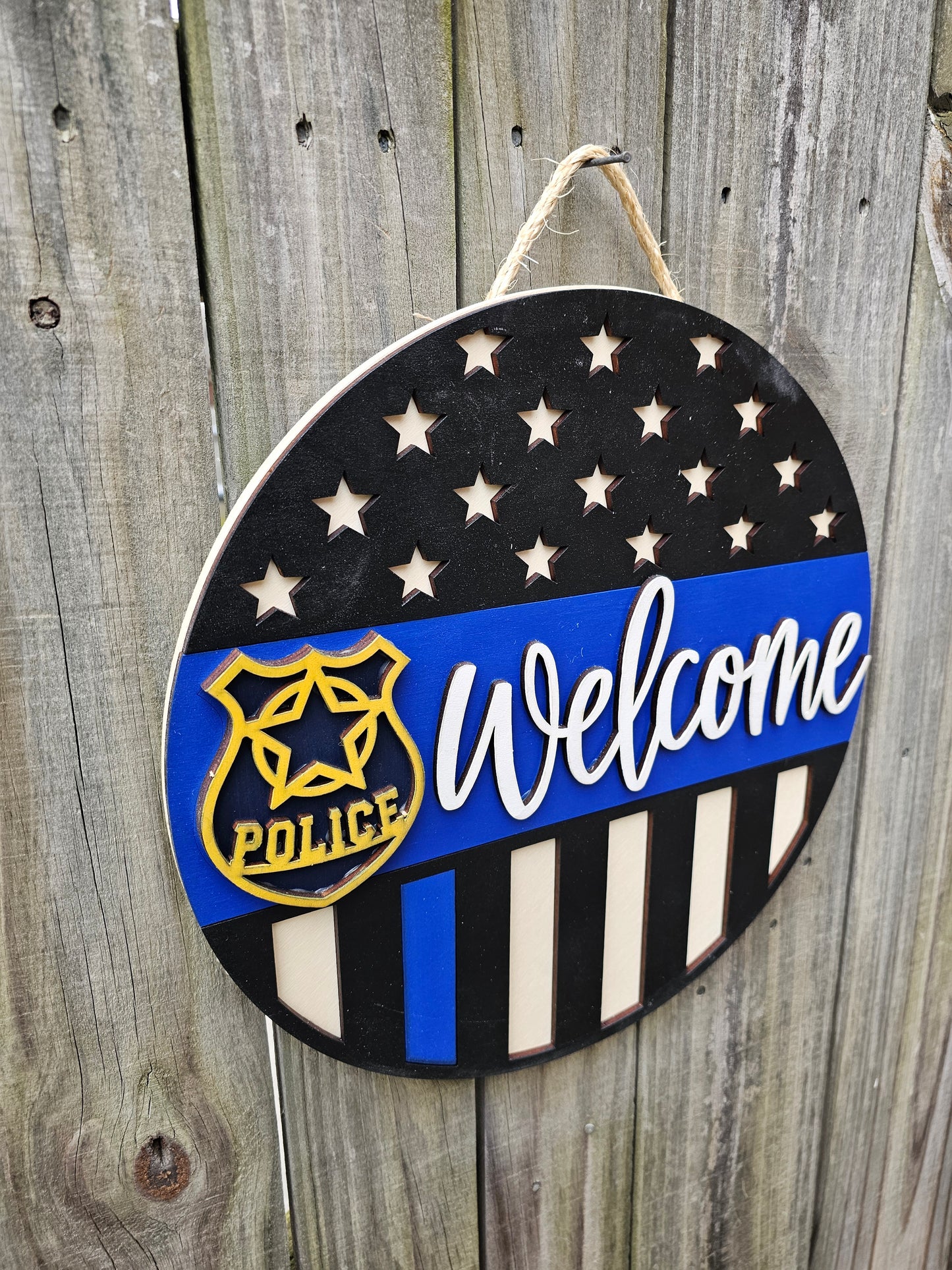 Police Officer Welcome Sign