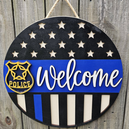 Police Officer Welcome Sign
