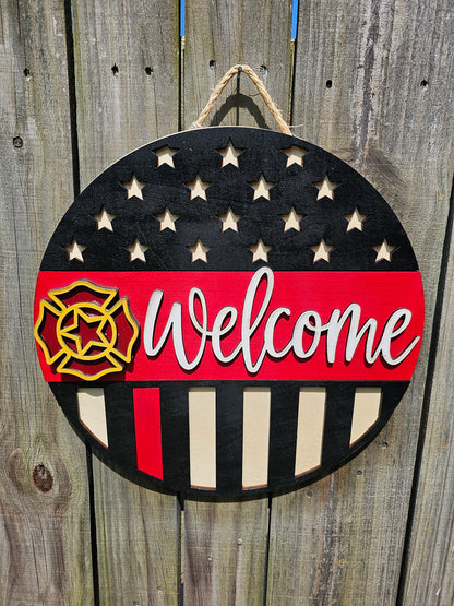 Firefighter Welcome Sign