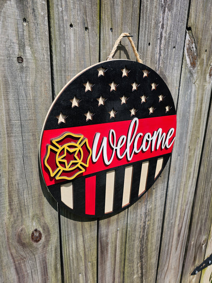 Firefighter Welcome Sign