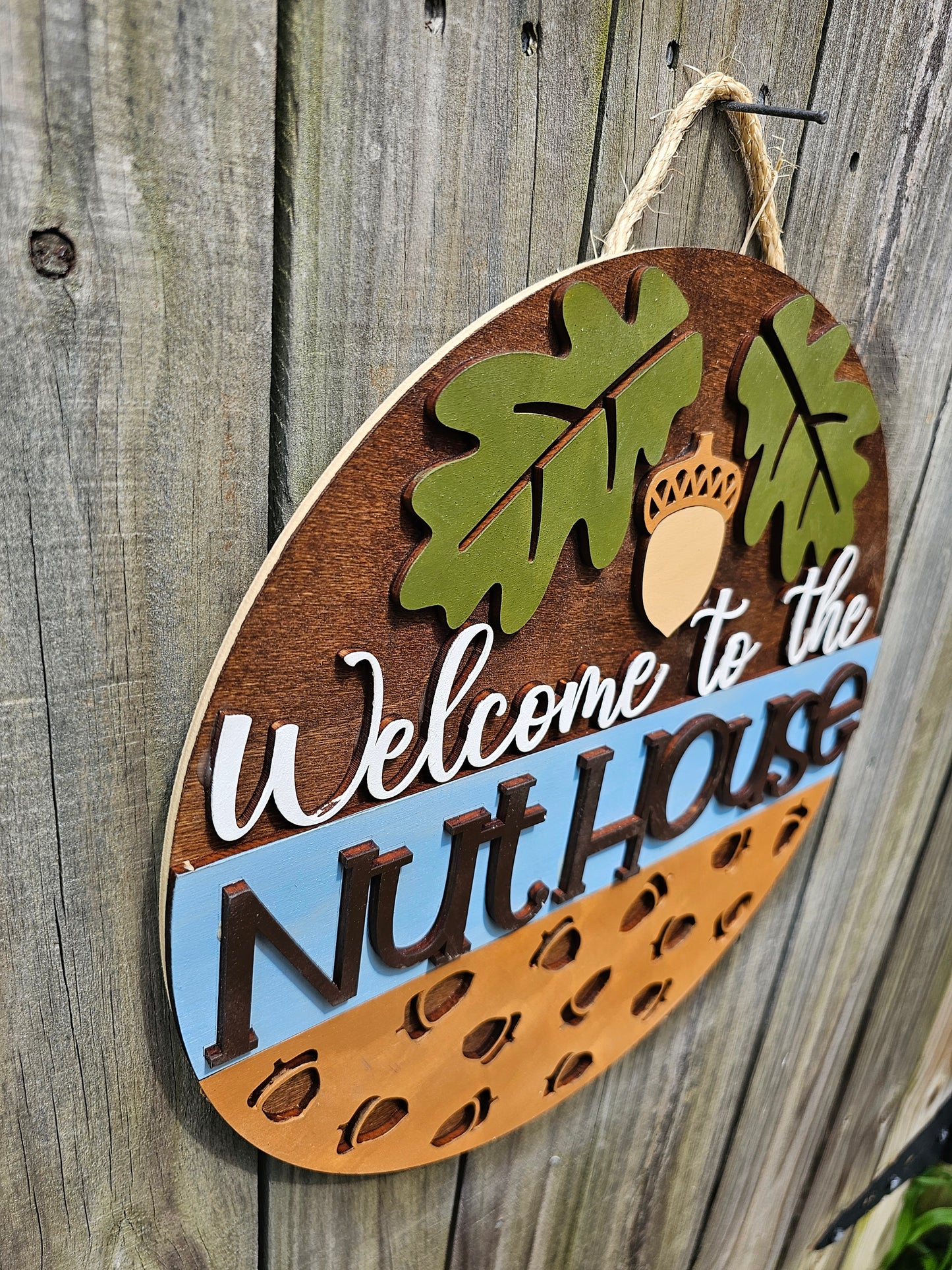 Welcome to the Nut House Door Sign