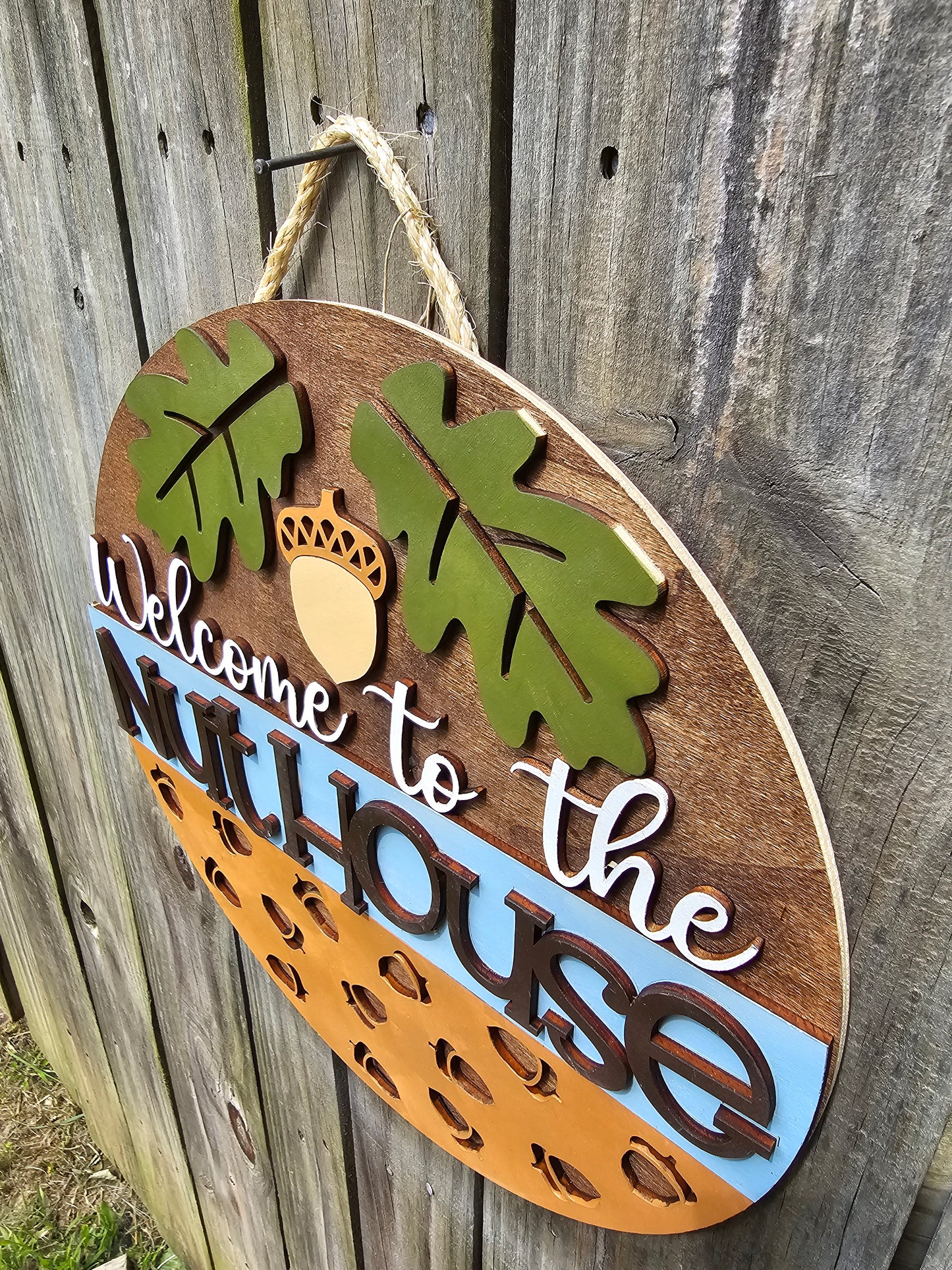 Welcome to the Nut House Door Sign