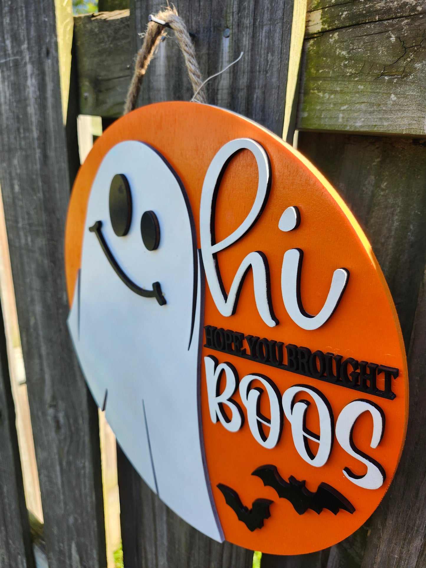 Hope you Brought Boos Wooden Door Hanging Sign