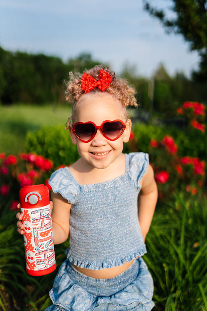 Cherries Flip Top Water Bottle - Personalized