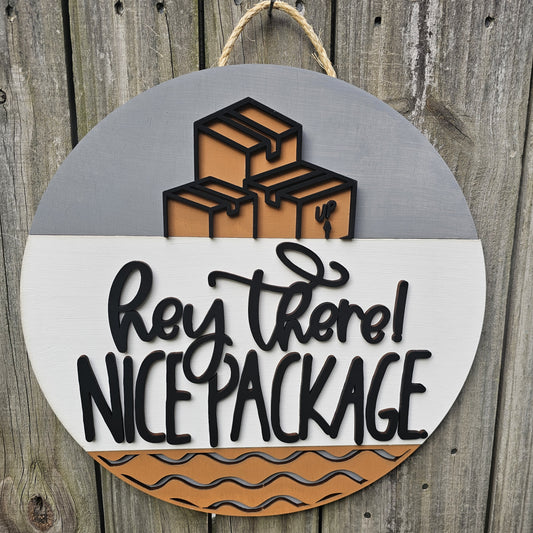 Nice Package Round Wood Door Sign