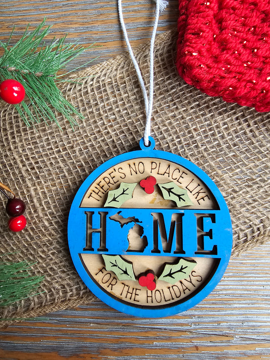 There's No Place Like Home for the Holidays Round Ornament