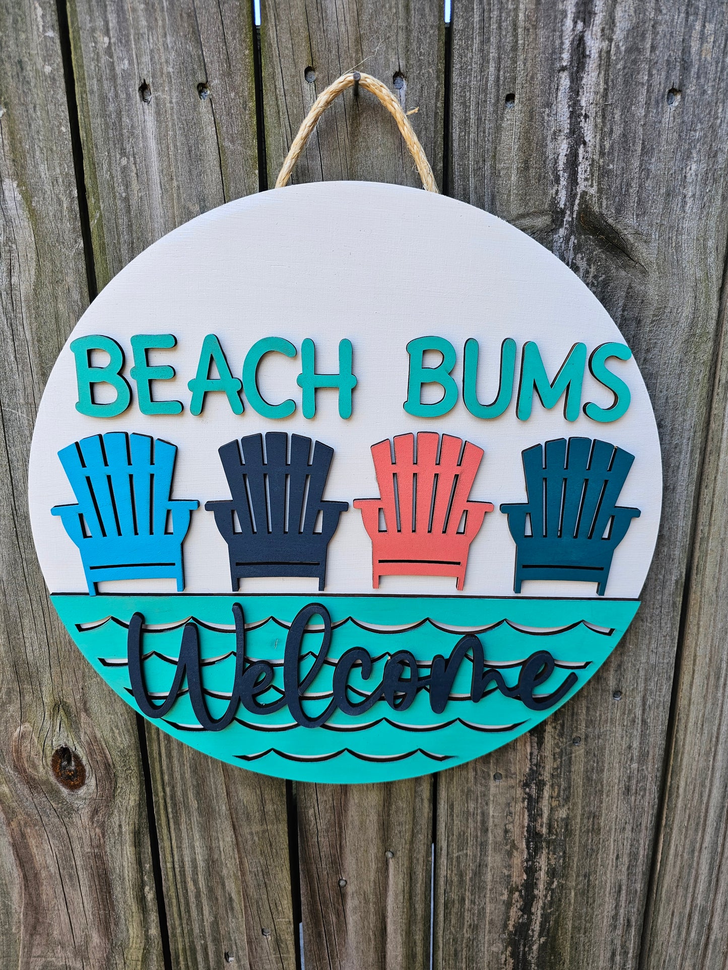 Beach Bums Welcome Door Sign