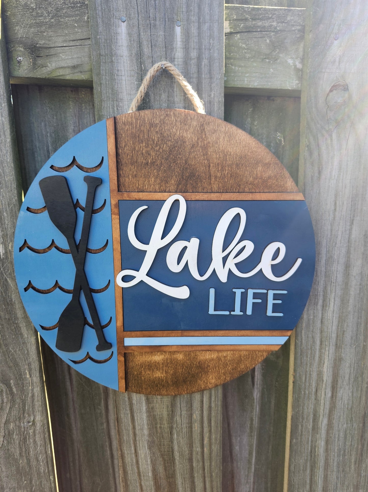 Lake Life Wood Door Sign