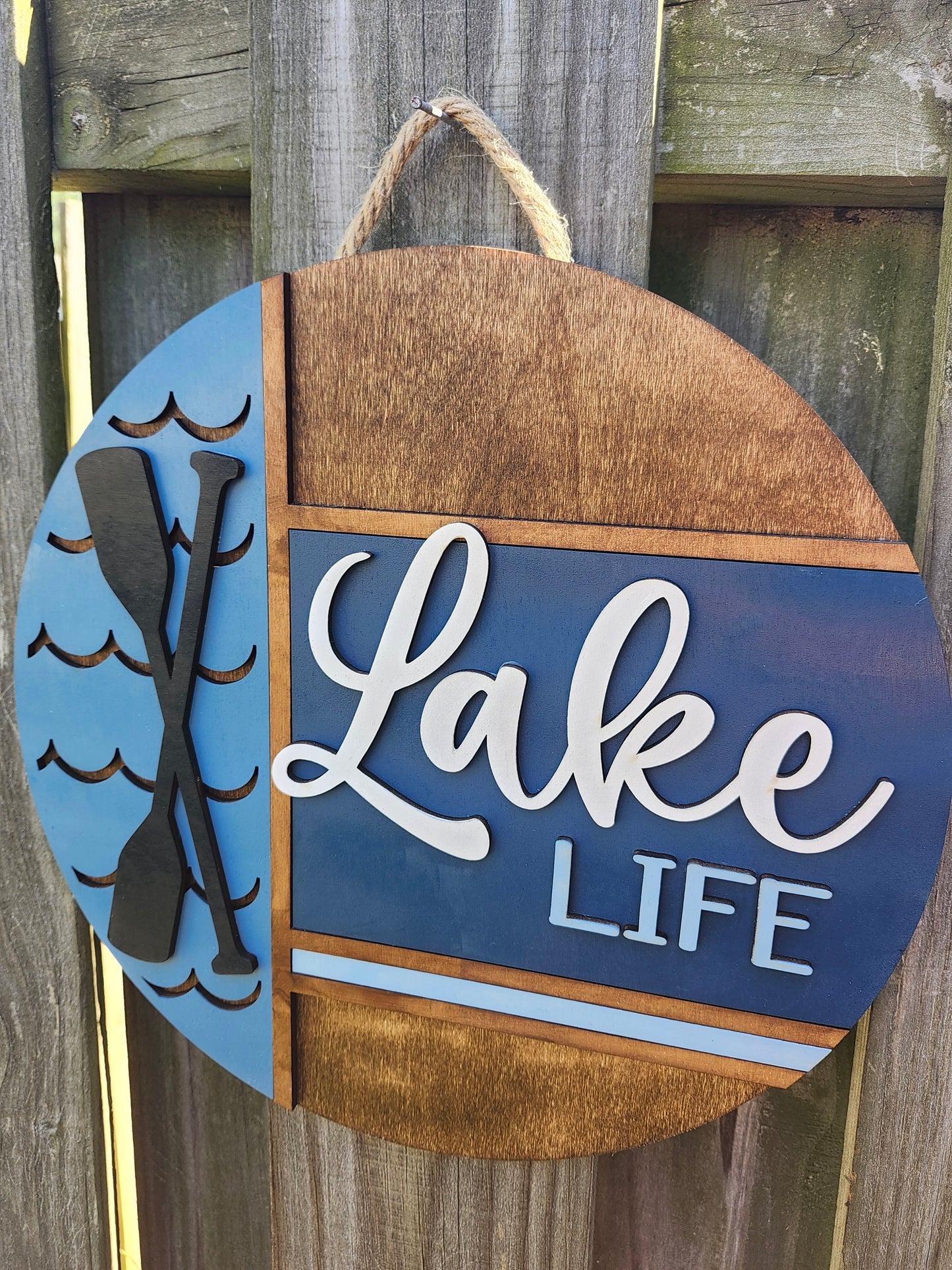 Lake Life Wood Door Sign