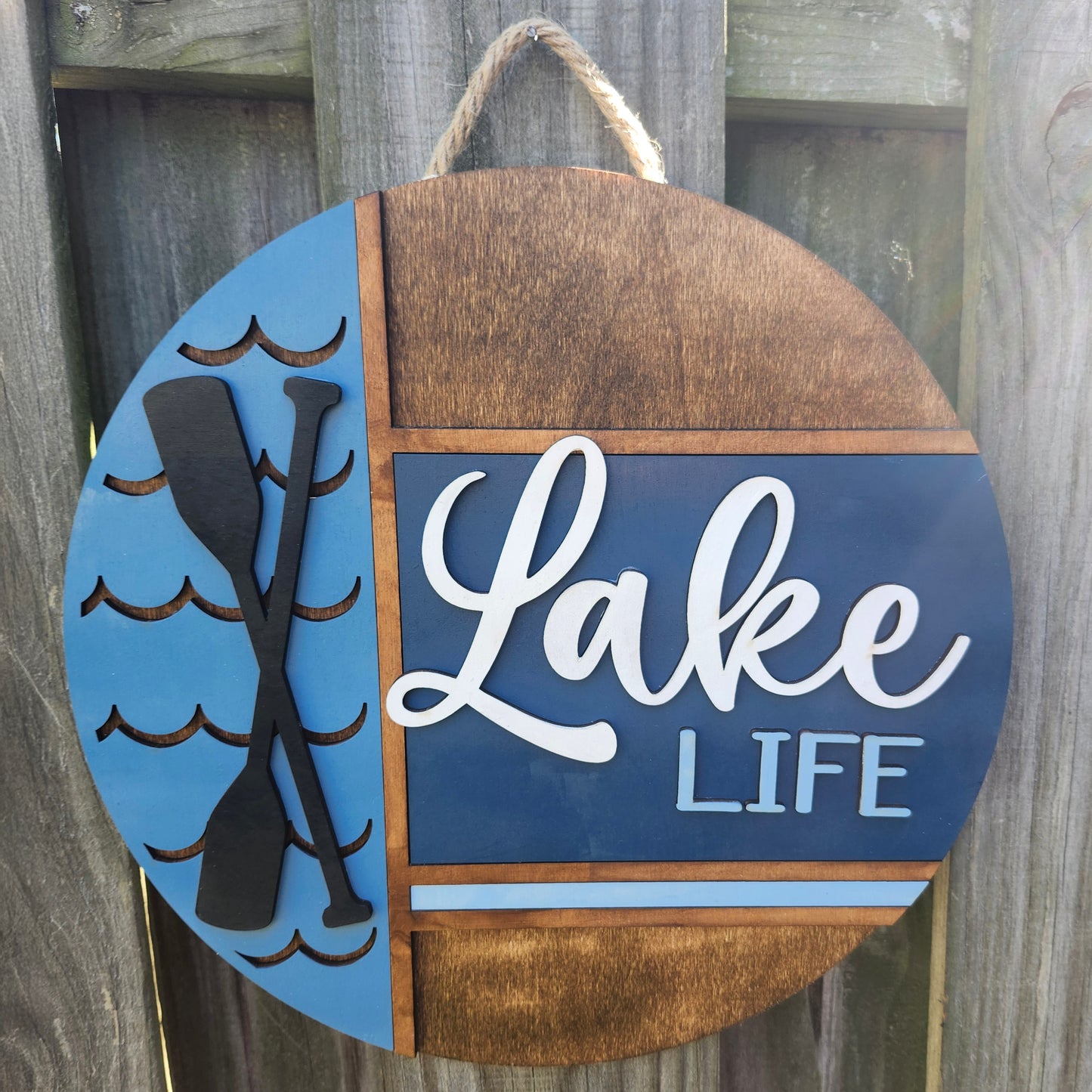 Lake Life Wood Door Sign