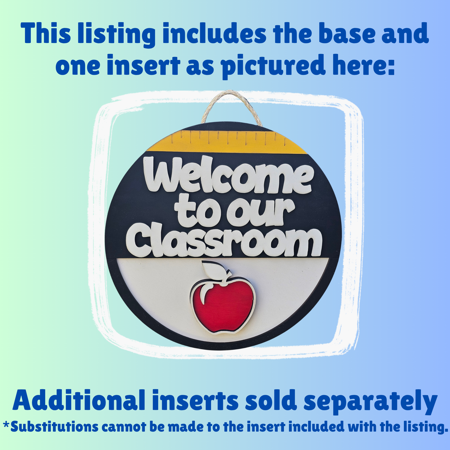Welcome to Our Classroom Interchangeable Door Sign