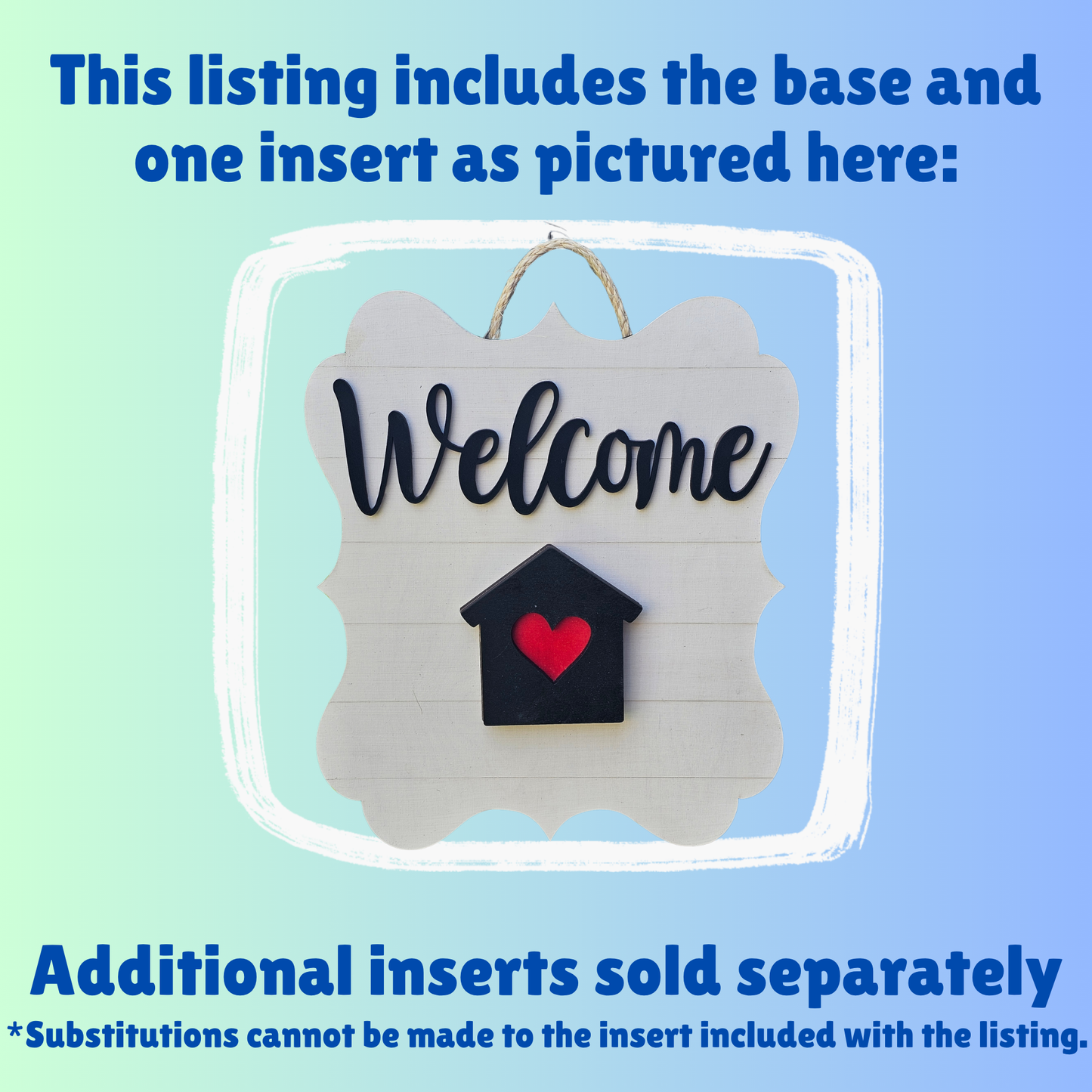 Welcome Interchangeable Door Sign