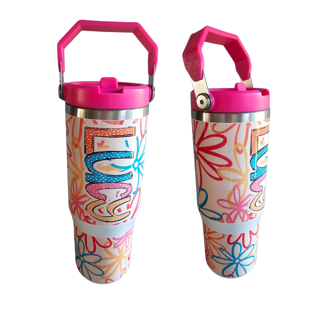 30 oz Summer Floral Water Bottle