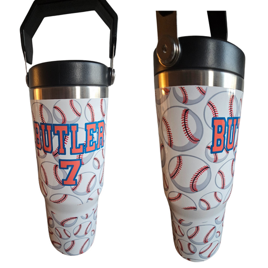 30 oz Baseball Water Bottle