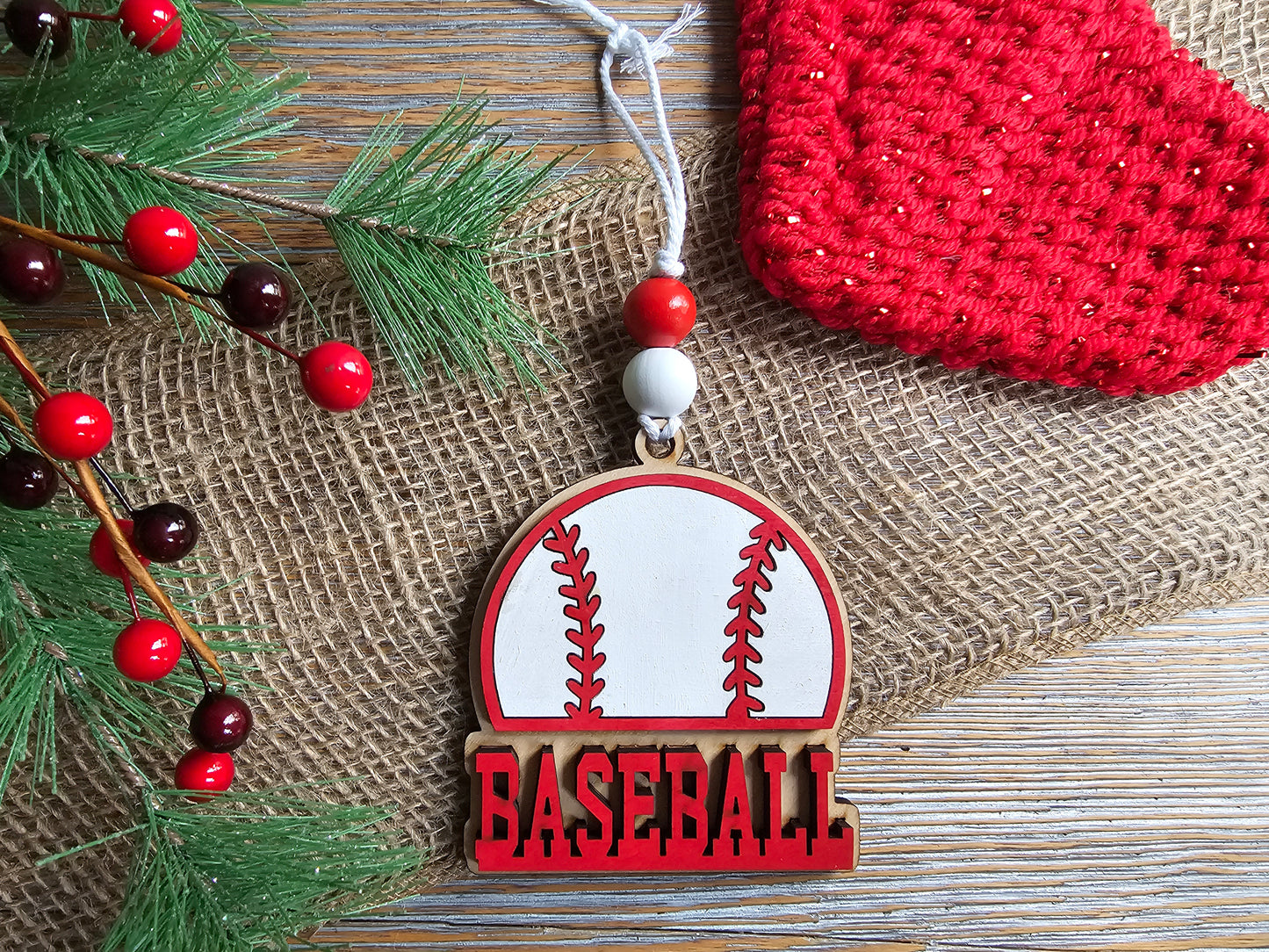 Baseball Cut Out Ornament