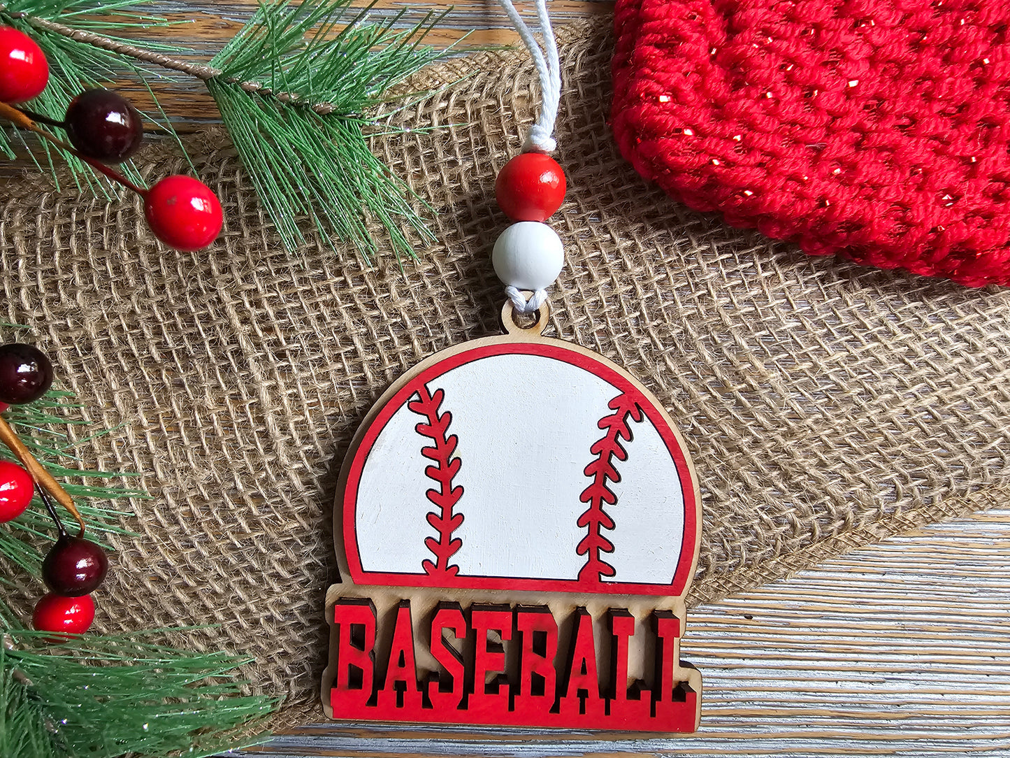 Baseball Cut Out Ornament