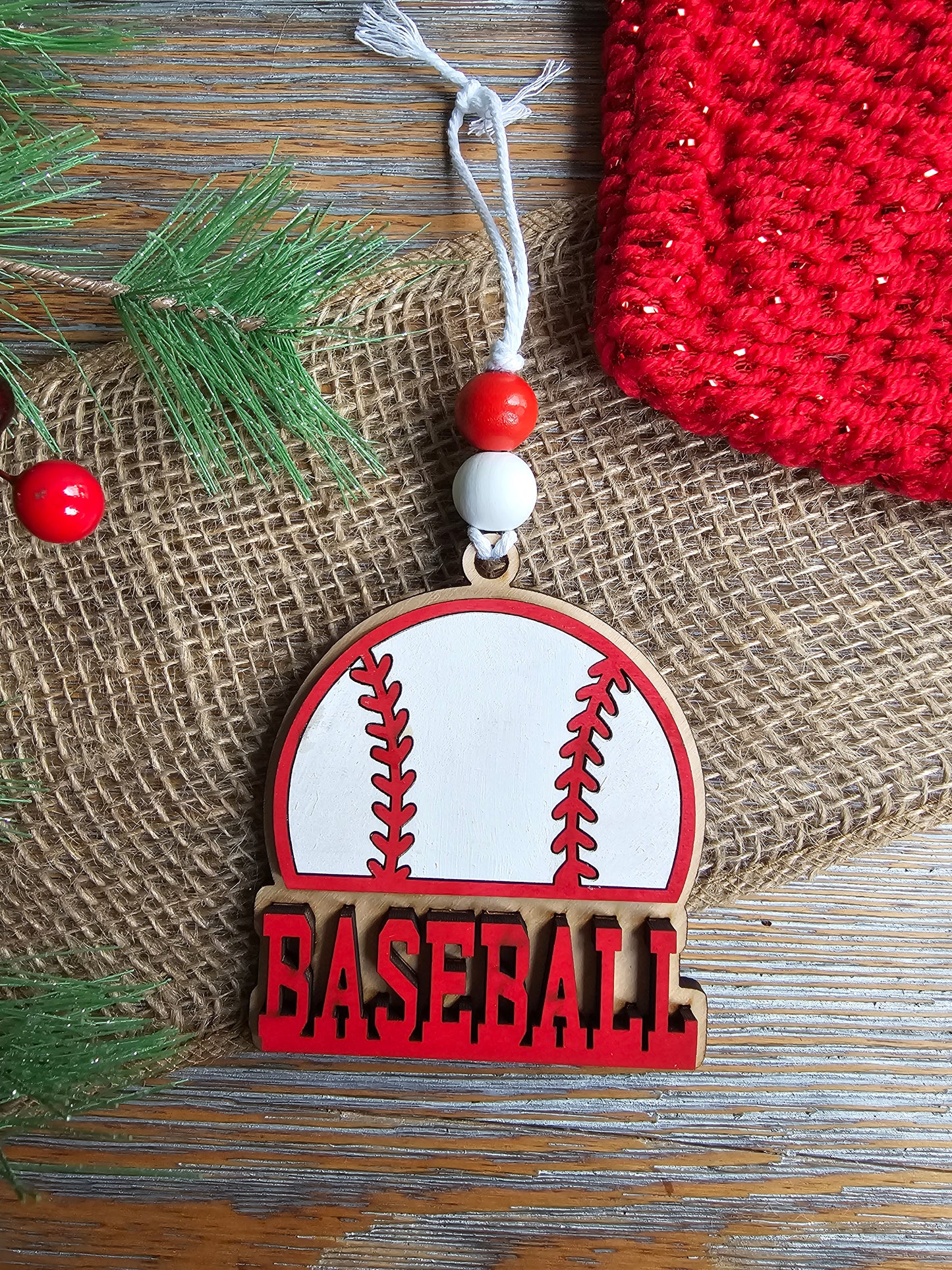 Baseball Cut Out Ornament