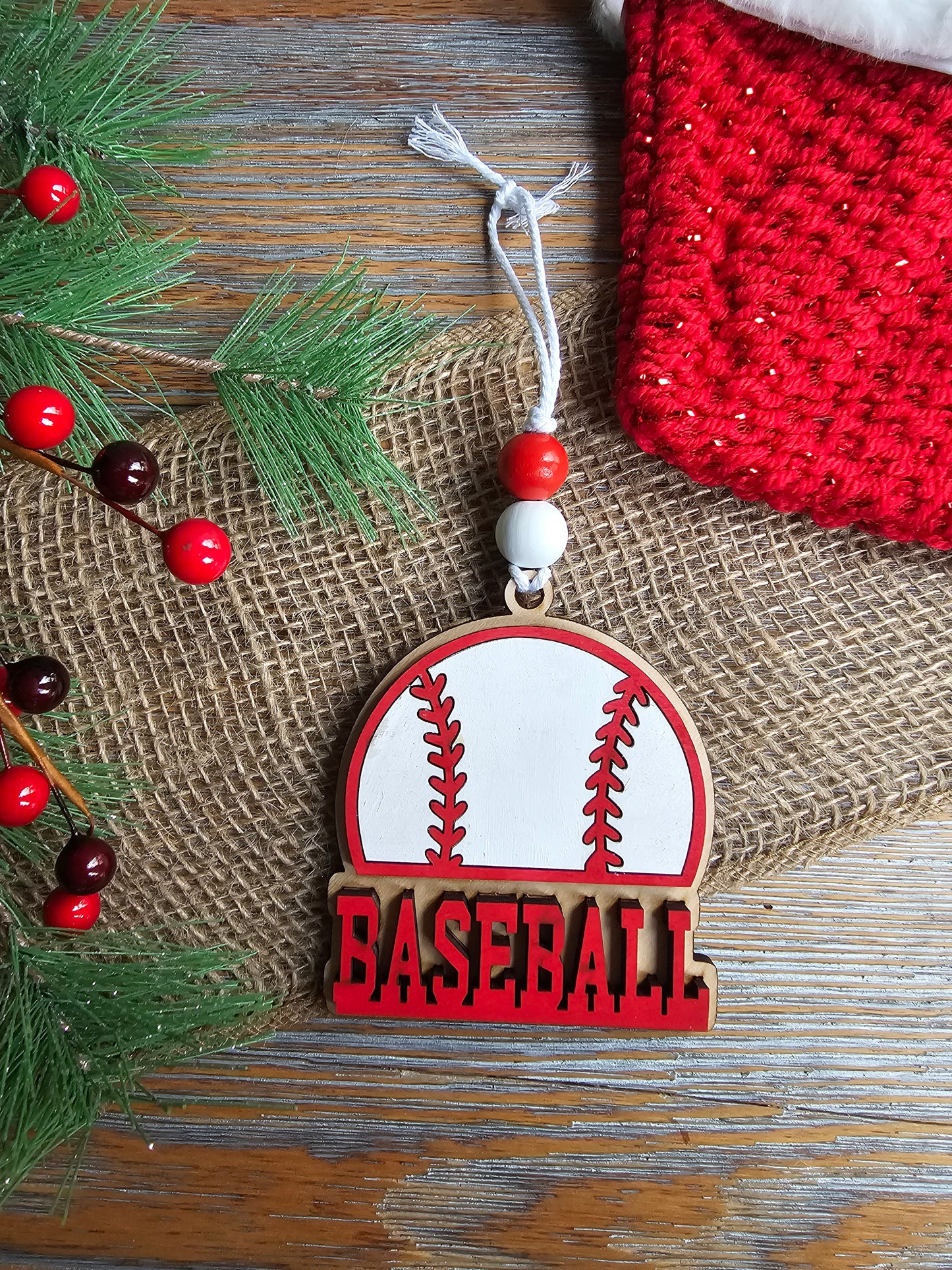 Baseball Cut Out Ornament