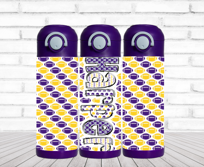Choose Your Colors Football Personalized Water Bottle (Copy)