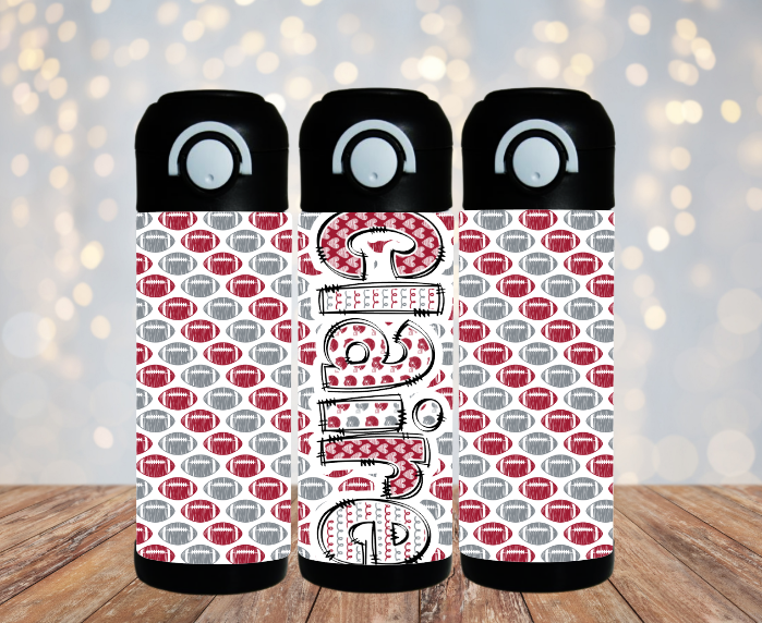 Choose Your Colors Football Personalized Water Bottle (Copy)